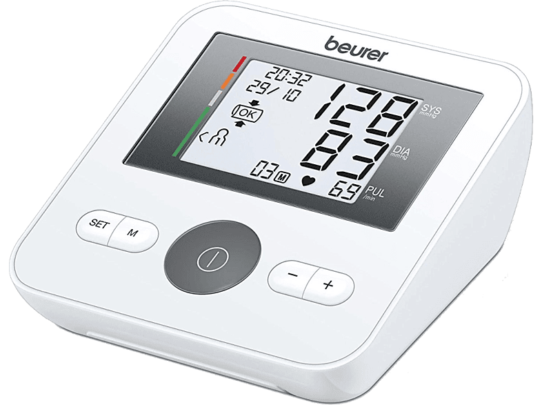 Beurer BM 27 Para Brazo Pantalla LCD Detección de arritmias Blanco