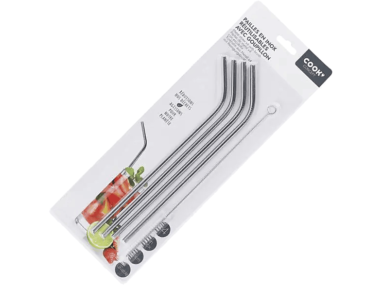 CMP Paris KV7270 Pack de 4 Reutilizables 25 cm Acero Inoxidable