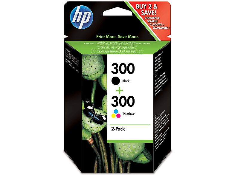 HP 300 Pack 2 Combo Negro y Tricolor CN637EE