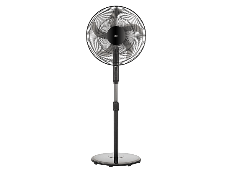 ok. OSF 45326 B RC ES 40W 3 Velocidades 5 Aspas Oscilación Altura Ajustable Temporizador 6h Negro