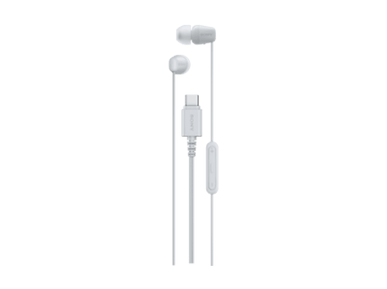 Sony IER‑EX15C con Micrófono USB-C iPhone/Android/Portátil/PC Ligero Graves potentes Ideal para viajar/uso diario Blanco