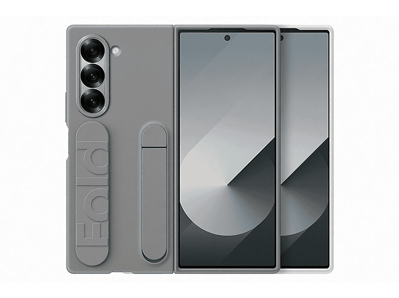 Samsung Silicone Case Para Samsung Galaxy Z Fold6 Con agarre y soporte Gray