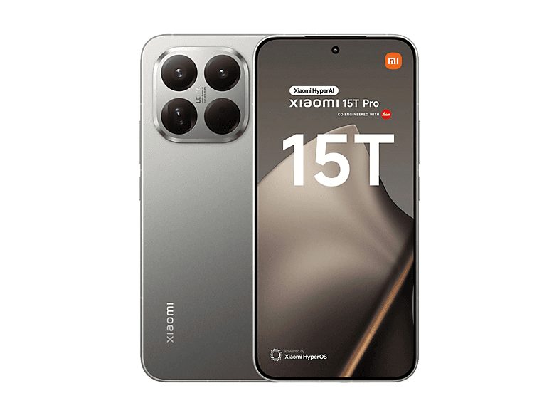 Xiaomi 15T Pro Gris 256 GB 12 GB RAM 6.83  AMOLED MediaTek Dimensity 9400+ 5500 mAh