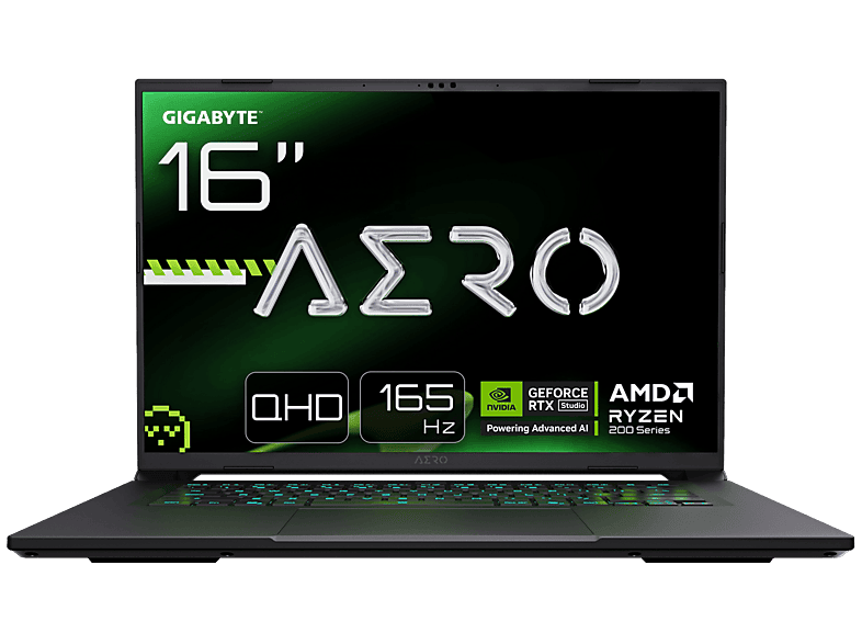 Gigabyte AERO X16 3VHK3ESC93AH 16 WQXGA AMD Ryzen™ 7 260 16GB RAM 512GB SSD GeForce RTX™ 5060 Windows 11 Home
