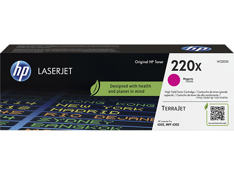 HP LaserJet 220X Magenta Alto rendimiento Hasta 5500 páginas HP TerraJet Magenta