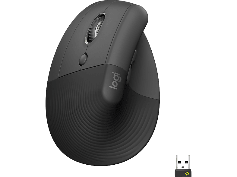 Logitech Lift Vertical Ergonómico Mano izquierda 4000 ppp Botones personalizables Multidispositivo Windows-Mac USB Negro