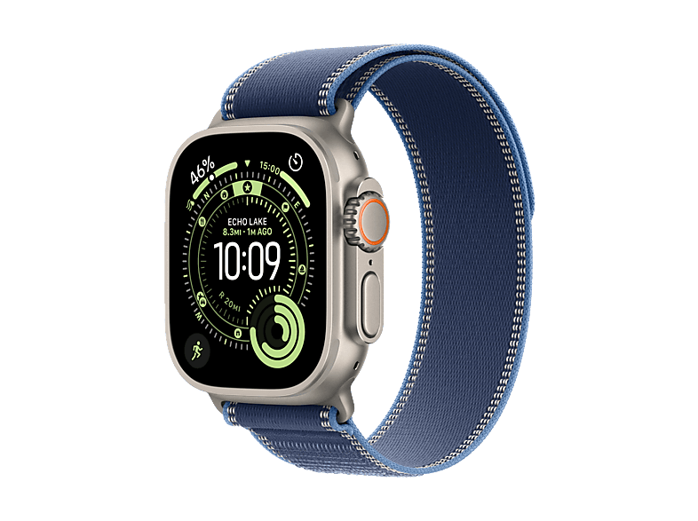 Apple Watch Ultra 3 (2025) GPS+CEL 49 mm Caja de Titanio Natural Correa Trail Loop Azul/azul brillante M/L Calidad del sueño Via satélite