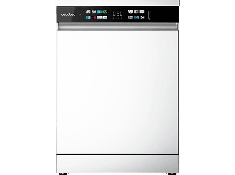 Cecotec Bolero Aguazero 6210 D 15 cubiertos 14 programas 60 cm Tercera bandeja Pantalla FullColor XXL Dual Zone Wash White