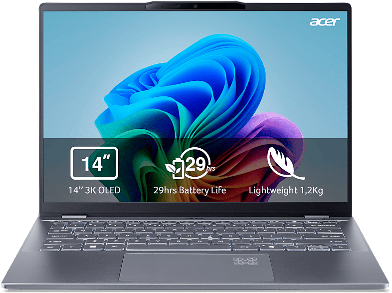 Acer Swift 14 AI SF14-51-7658 Copilot+ PC 14 OLED 4K Intel® Core™ Ultra 7 256V 48 TOPS 16GB RAM 1 TB SSD Intel® Arc™ Graphics W11
