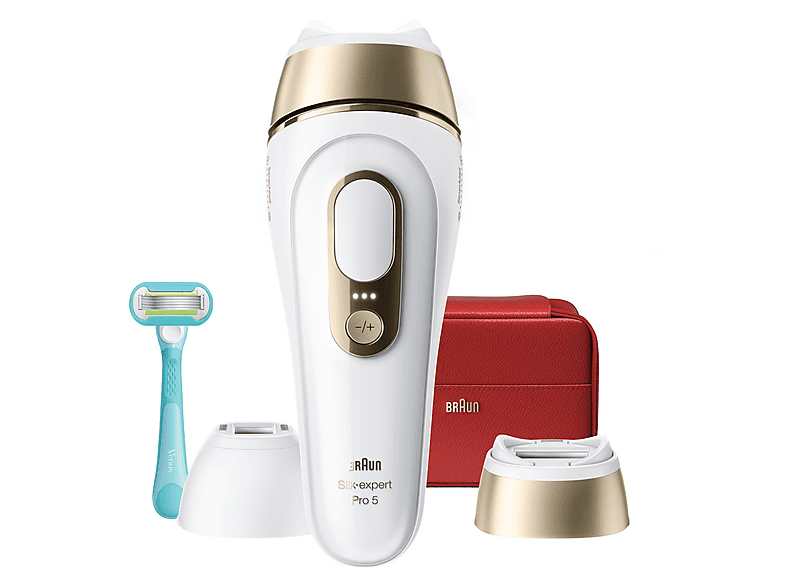 Braun Luz Pulsada Silk·expert Pro 5 PL5221 Depilación en casa Sensor SmartSkinProtect Cabezal Smart Flex y de precisión