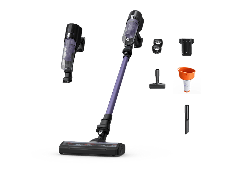 Rowenta X Pert 5.80 RH5A32 Potencia succión 120 AW 60 min Cepillo multisuperficie Pantalla digital Alta filtración Violeta