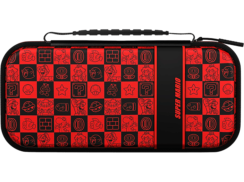 PDP Travel Case Plus Glow Super Icon Para Nintendo Switch Con cremallera Rojo y negro