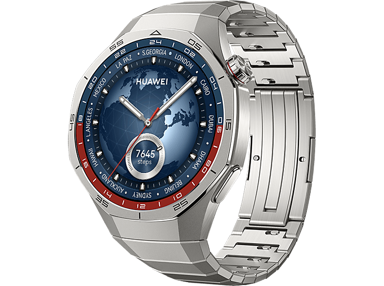 Huawei Watch GT5 Pro 46mm Llamadas BT Respuesta con Teclado Mapas Campos Golf 14 días batería Compatible iOS/Android Correa Titanio