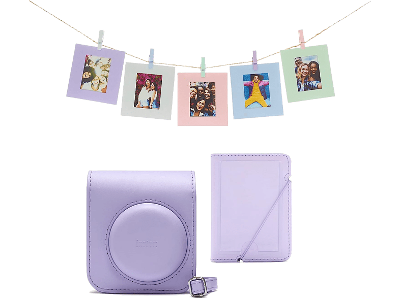 Fujifilm Kit Instax Mini 12 Funda 10 sobres Cuerda  Lila