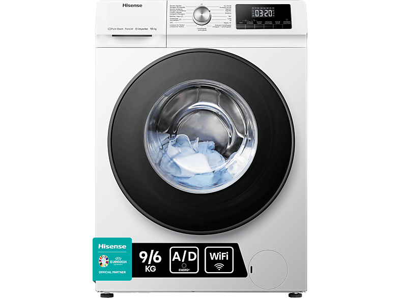 Hisense WDQA9014EVJMW 9 kg + 6 kg 1400 rpm Motor Inverter JetWash WiFi Blanco