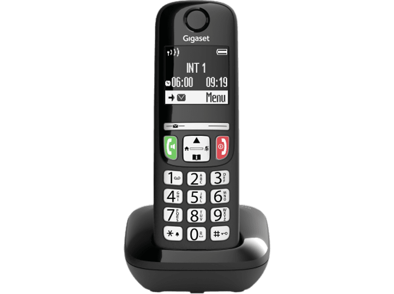 Gigaset E270 /Single /B Inalámbrico Bloqueo de llamadas Compatible con ayudas auditivas Volumen ajustable Despertador Negro