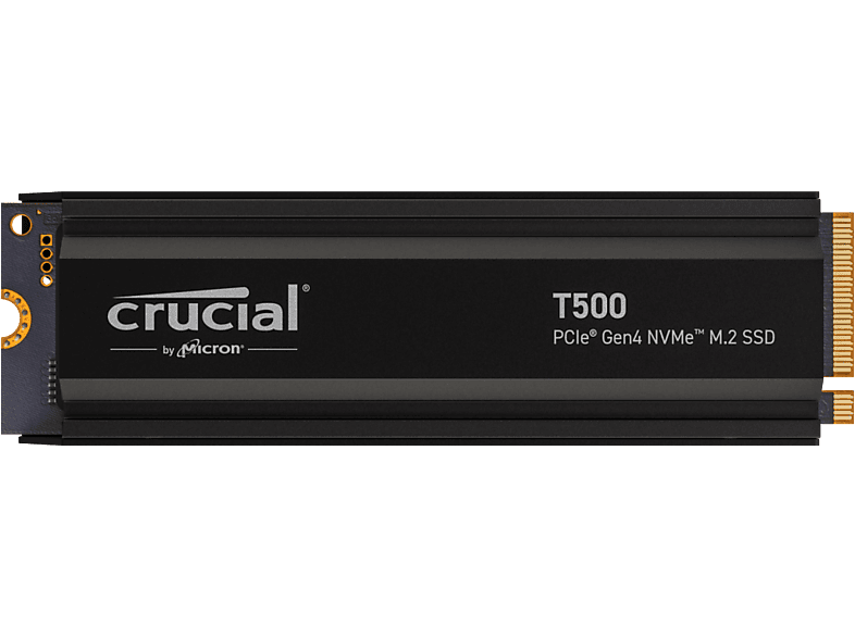 Crucial T500 PCIe Gen4 NVMe M.2 SSD with heatsink Interno Negro