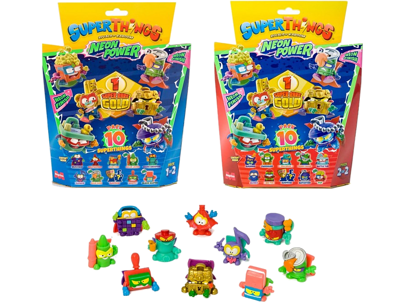 Magicbox Superthings Neon Power Pack de 10 figuras 3 cm Multicolor
