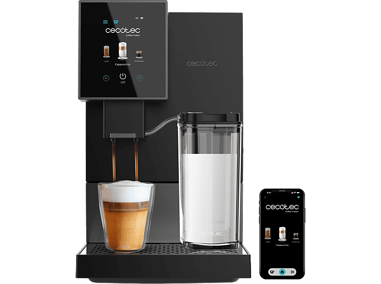 Cecotec Cremmaet Compactccino Connected Black Silver 19 bares Sistema Thermoblock Black Silver