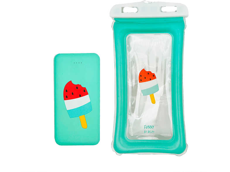 Belyo Ice Cream + Funda Batería 10.000 mAh Resistente salpicaduras Multicolor