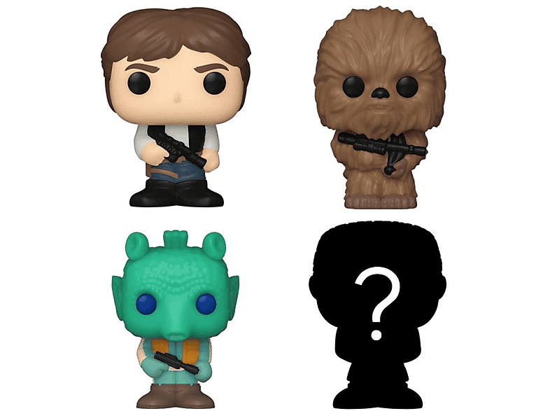 Bitty Pop!: Star Wars Pack Han Solo (Han Solo+ Chewbacca + Greedo+ Sorpresa) 2cm