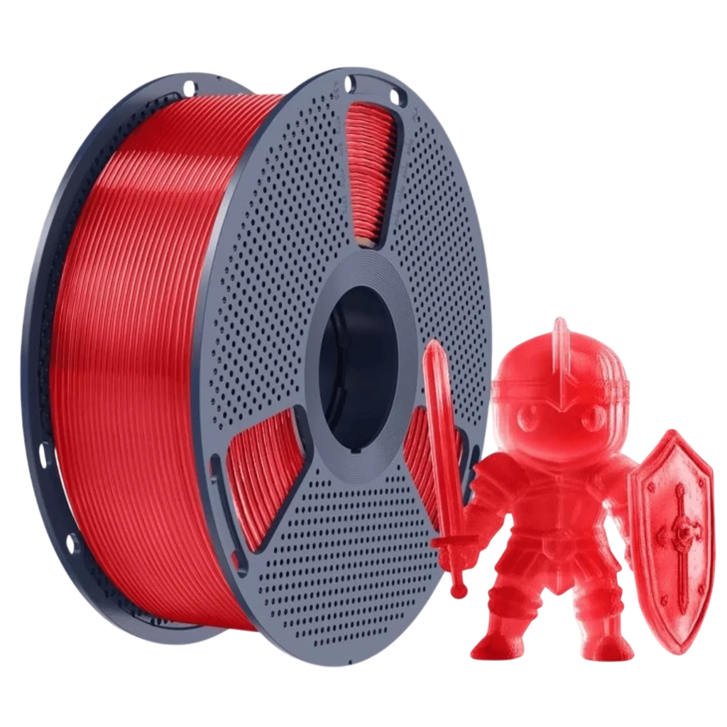 Filamento Sunlu PLA Plus Rojo Transparente 1.75mm 1kg ±0.02mm 200–230°C