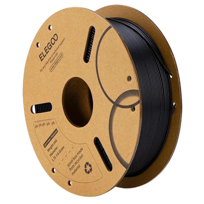 ELEGOO PLA Negro para Impresoras 3D FDM Filamento 1.75mm Bobina de 1kg