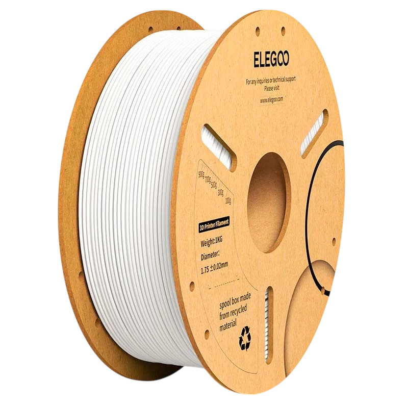 ELEGOO PLA Plus Blanco para Impresoras 3D FDM Filamento 1.75mm Bobina de 1kg