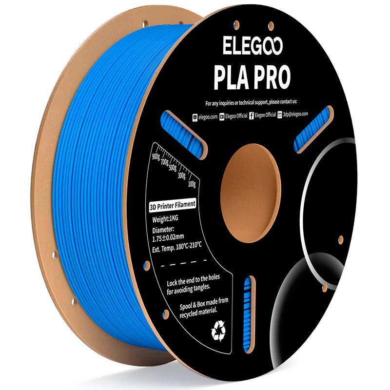 ELEGOO PLA PRO Azul Claro para Impresoras 3D FDM Filamento 1.75mm Bobina de 1kg