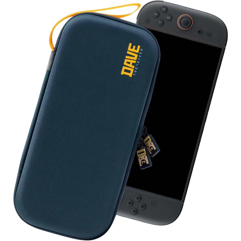 FUNLAB Funda Dave the Diver Edition Azul Oscuro para Switch 2/1/OLED Rígida EVA 10 Ranuras