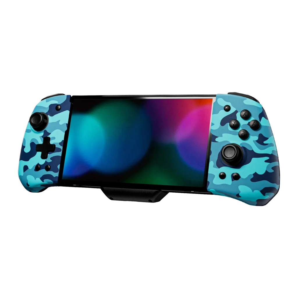 Mando FUNLAB Luminpad Wireless Gripcon Inalámbrico Camuflaje Azul para Switch/Switch OLED