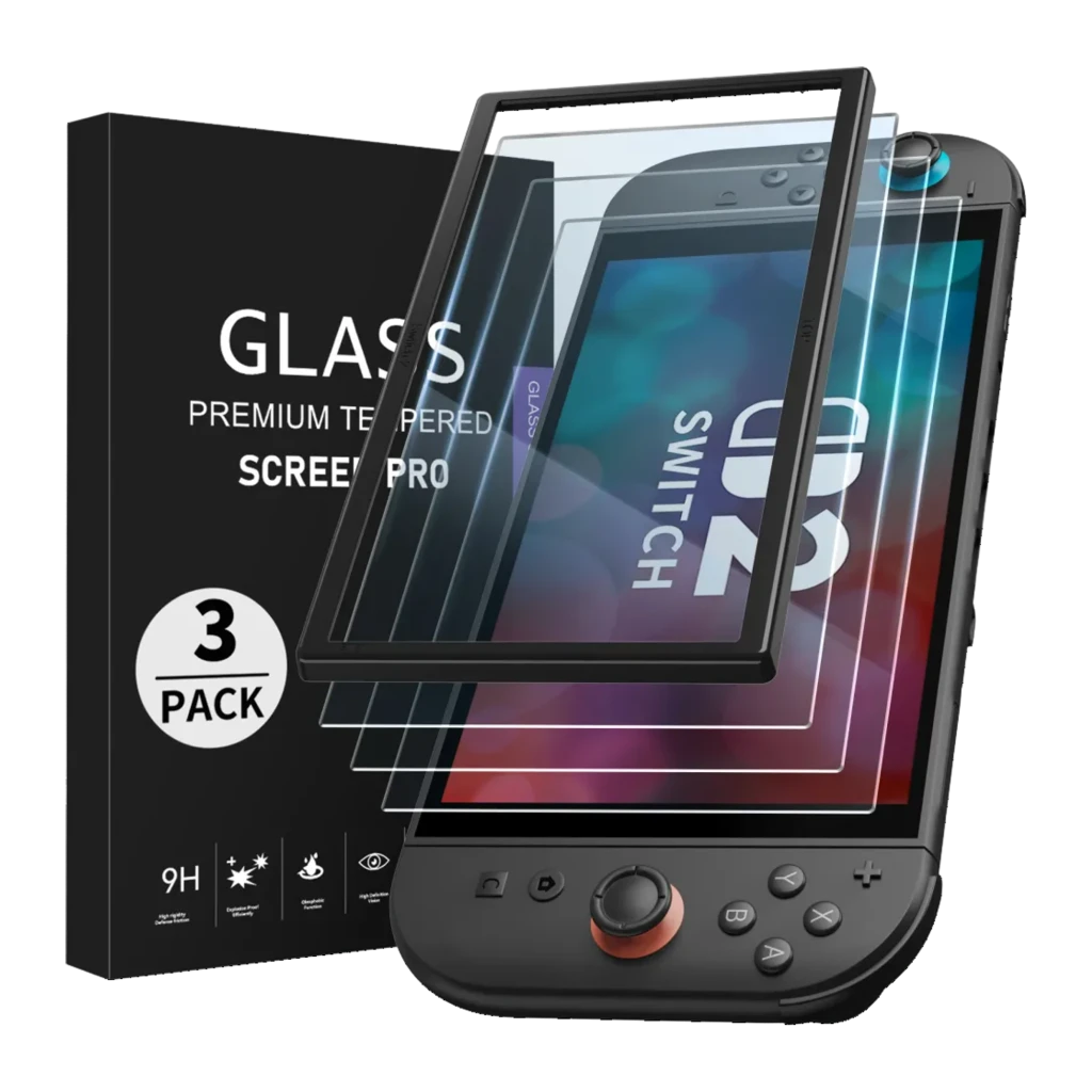 Protector de pantalla FUNLAB para Switch 2 (3 unidades + herramienta para colocar la lámina)