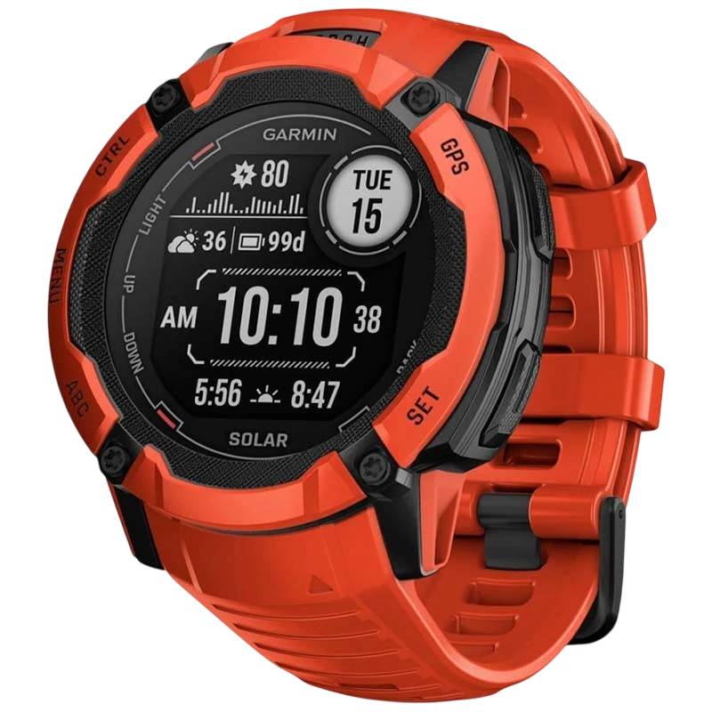 Garmin Instinct 2X Solar 50mm Rojo Reloj inteligente con GPS