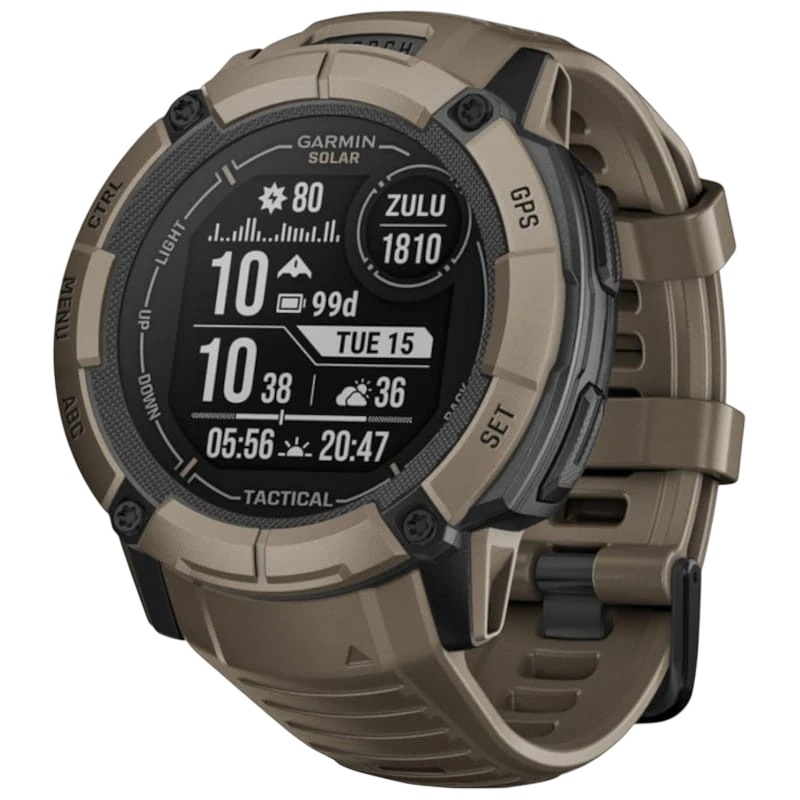 Garmin Instinct 2X Solar Tactical Edition 50mm Marrón Reloj inteligente con GPS