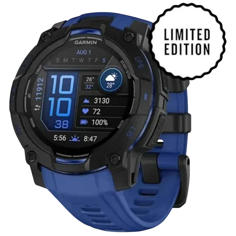 Garmin Instinct 3 AMOLED 45mm Negro con Correa azul