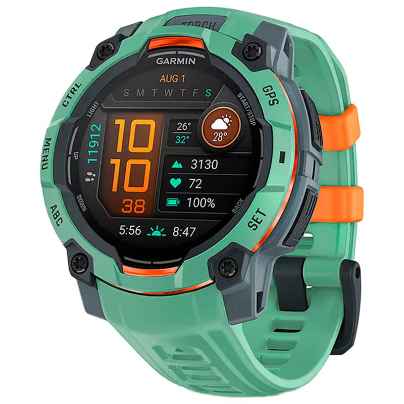 Garmin Instinct 3 AMOLED 45mm Verde con Correa Verde Reloj Inteligente con GPS