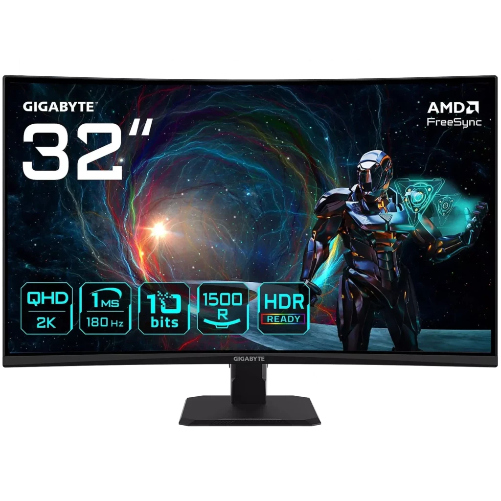 GIGABYTE GS32QCA 32' Quad HD LED 180 Hz 1 ms FreeSync Negro Monitor PC