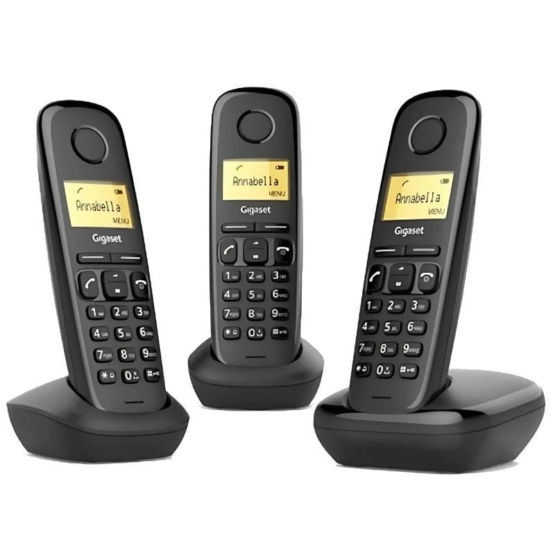 Gigaset A170 Trio Teléfono DECT/analógico Negro Teléfono