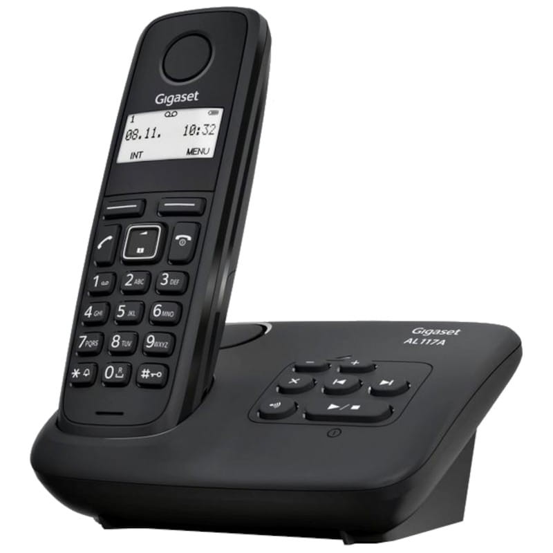 Gigaset AL117A Teléfono DECT Negro Teléfono Fijo