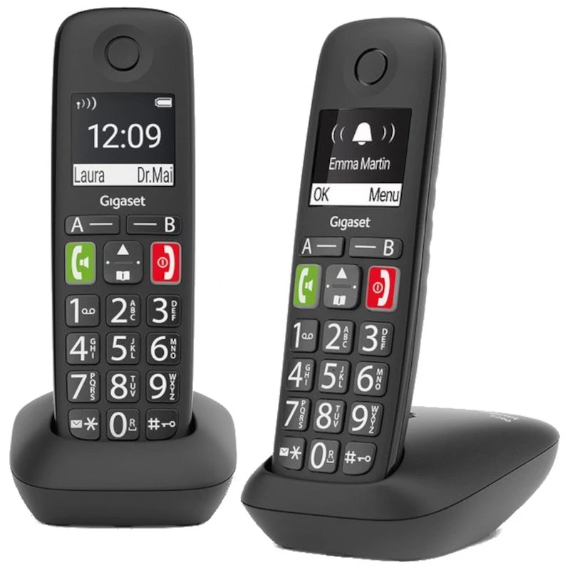 Gigaset E290 Duo Teléfono DECT/analógico Negro Teléfono