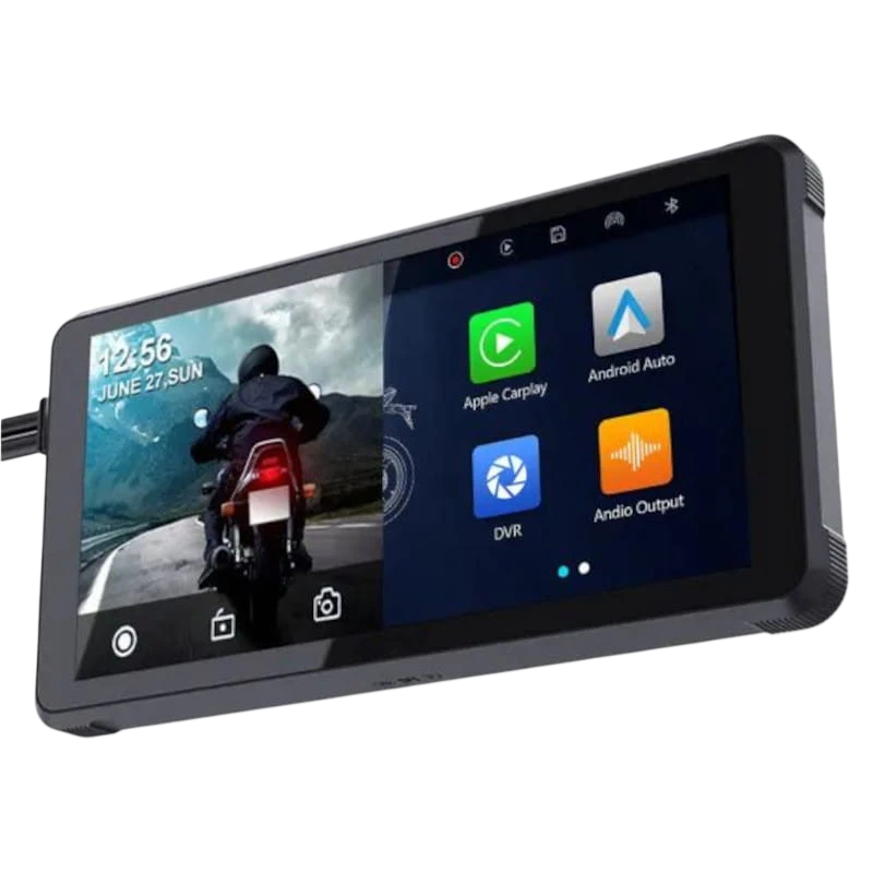 GoFuture F85 Sistema multimedia y de grabación para motos CarPlay/Android Auto