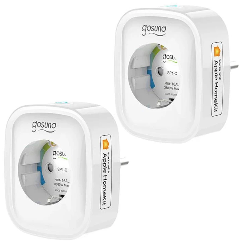Gosund SP1-H HomeKit 16A Pack de 2 Blanco Enchufe Inteligente