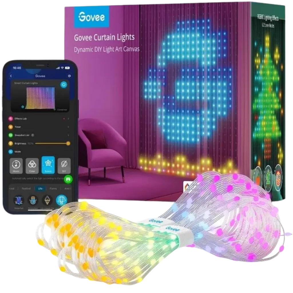 Govee H70B1 RGBIC Wifi Bluetooth Cortina de luz LED