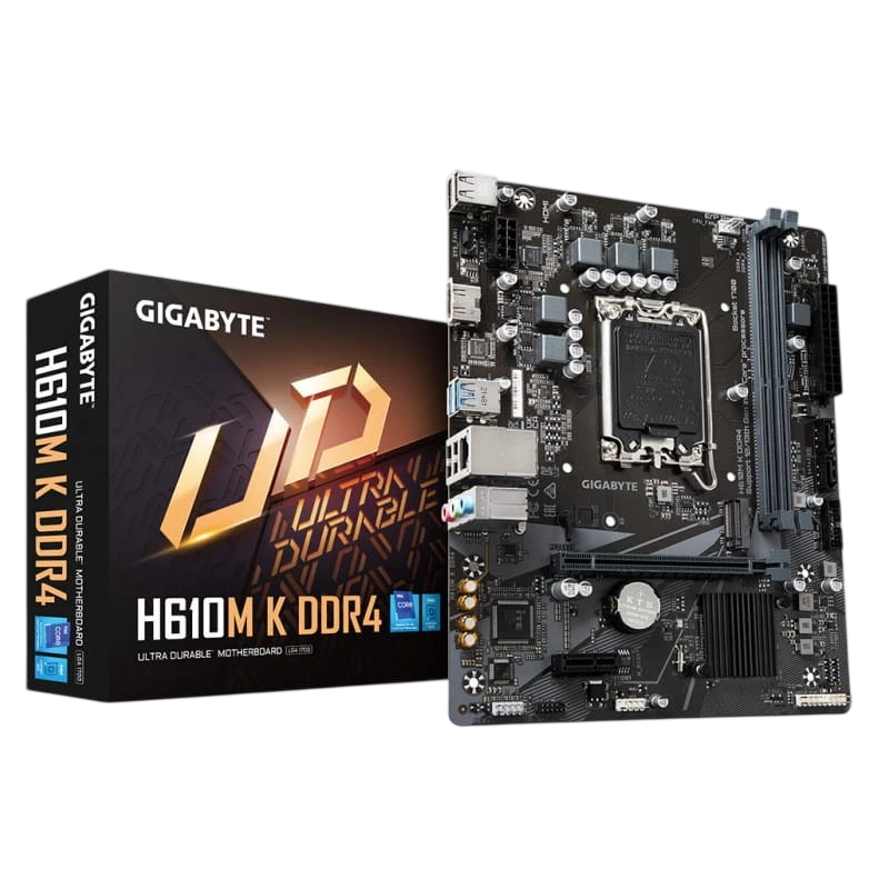 Gigabyte H610M K DDR4 1.0 LGA 1700 micro ATX Gigabit Ethernet