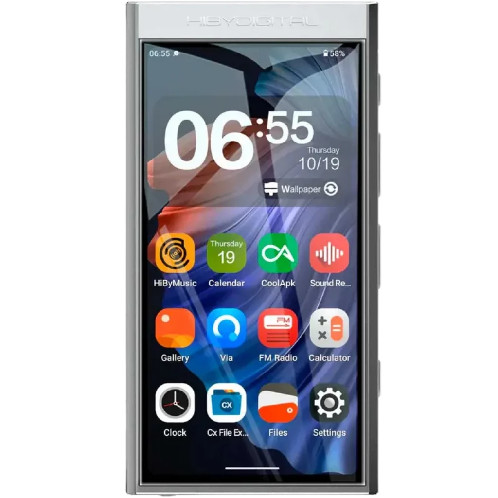 HiBy Digital M300 128Gb Plata Reproductor Hi-Res basado en Android 13 y pantalla táctil de 4'