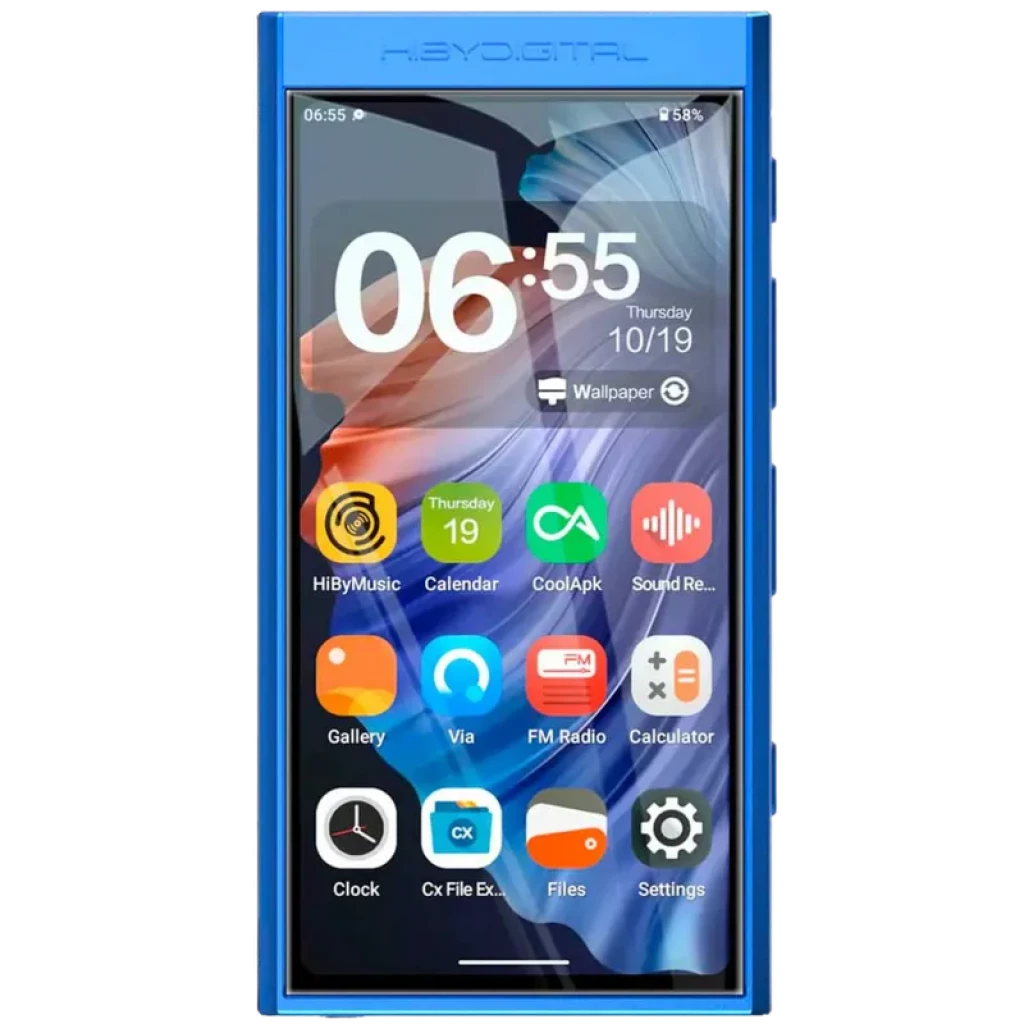 HiBy Digital M300 128Gb Azul Reproductor Hi-Res basado en Android 13 y pantalla táctil de 4'