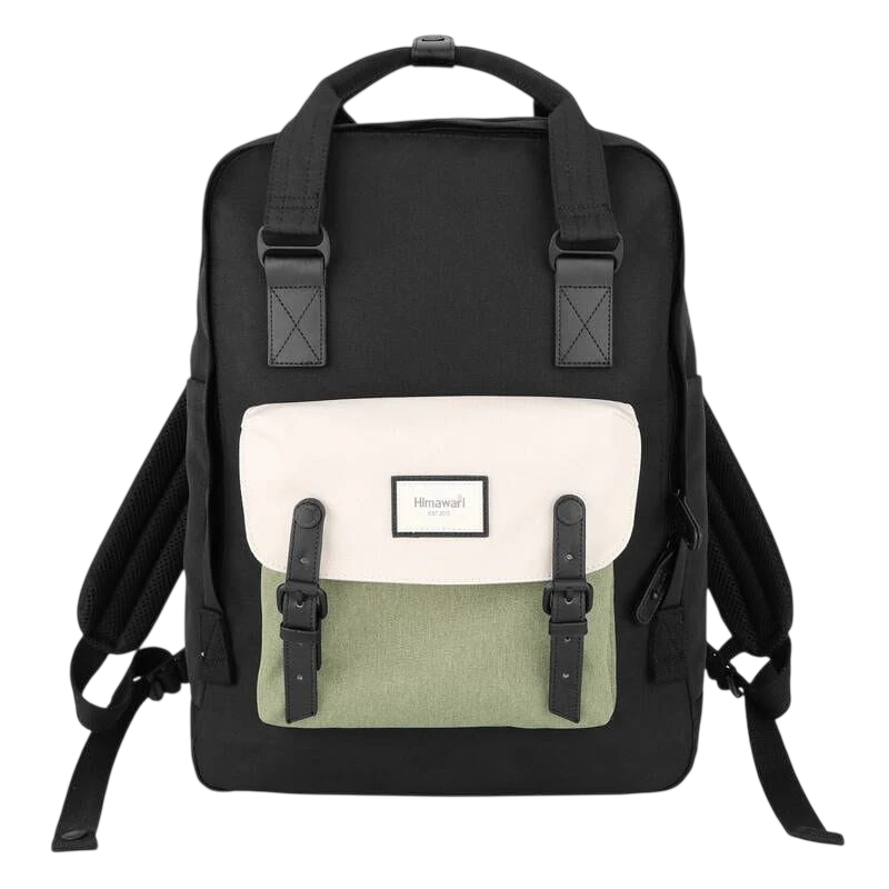 Himawari 1010 Negro y Verde Mochila para portátil