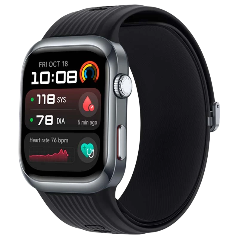 Huawei Watch D2 Negro con Correa de Fluoroelastómero Reloj inteligente con GPS y NFC