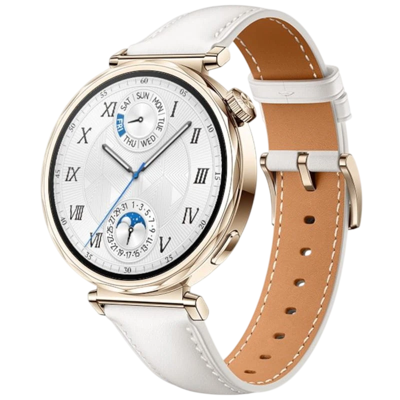 Huawei Watch GT5 41mm GPS Correa Cuero Blanco Reloj Inteligente