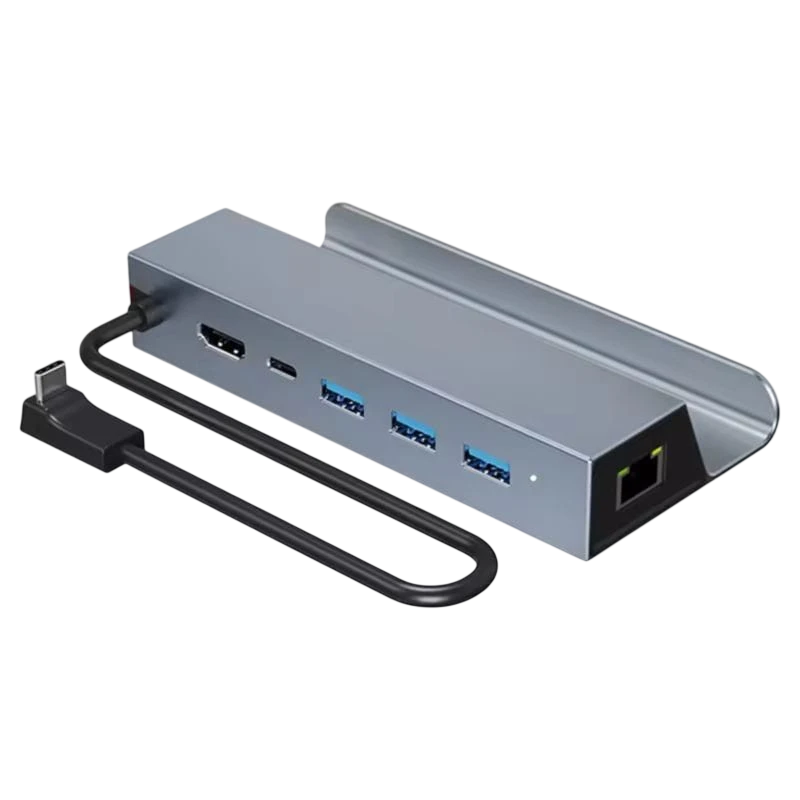 Hub 6 en 1 con 4K HDMI + PD 100W + USB 3.0*3 + RJ45 Ethernet 1000M